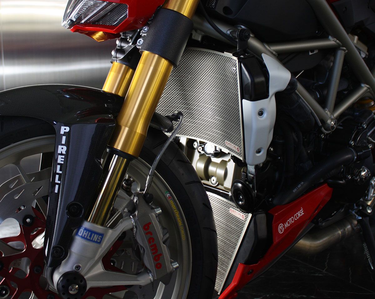 Motocorse Titanium Radiator and Oil Cooler Guards for the Ducati Streetfighter 1098 / 848 Motocorse Titanium Radiator and Oil Cooler Guards for the Ducati Streetfighter 1098 / 848